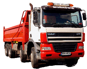 Transport wywrotką Daf CF380